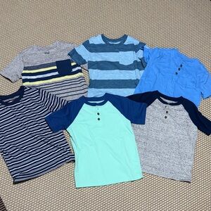 5 Blue and Gray Kids Shirt Set